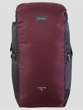 Travel 40L Backpack in Burgundy and Black